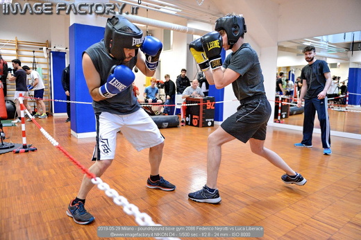 2019-05-29 Milano - pound4pound boxe gym 2086 Federico Nejrotti vs Luca Liberace